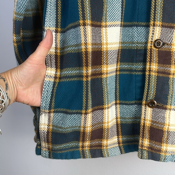 Outerknown Yellow and Blue Plaid Shirt - Picture 8 of 16